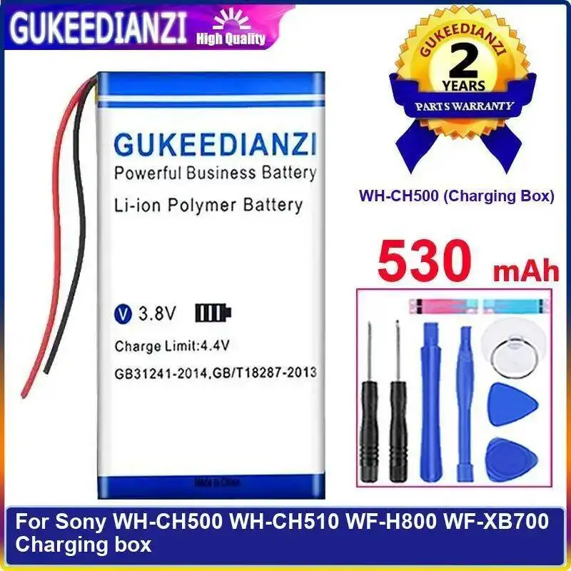 

Чехол для зарядки наушников емкостью 530 мАч, долговечный аккумулятор для Sony WH-CH500 WH-CH510 WF-H800 WF-XB700 Box