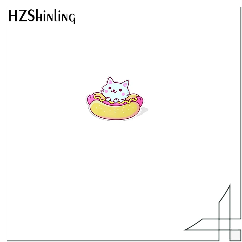 الغذاء الخبز برغر البطاطس المقلية الكرتون نمط أنيمي الاكريليك التلبيب دبابيس راتنج أكريليك الايبوكسي