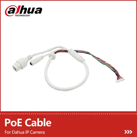 Dahua PoE Cable RJ45 Network Cable 12 Pin 8 core for Dahua POE Security Camera CCTV Surveillance