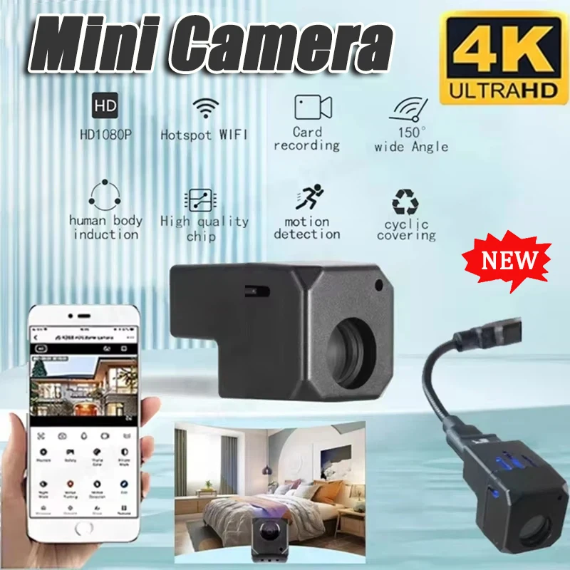 

Новая мини-камера 1080P с четким ночным видением, легкая, портативная, премиум-класса, с датчиком движения, беспроводная Wi-Fi камера для видеонаблюдения