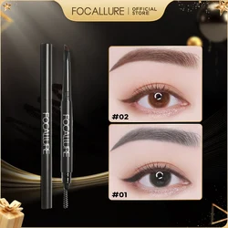 FOCALLURE-lápiz de cejas de 3 colores, delineador de cejas preciso, larga duración, resistente al agua, Rubio, marrón, herramientas cosméticas de maquillaje