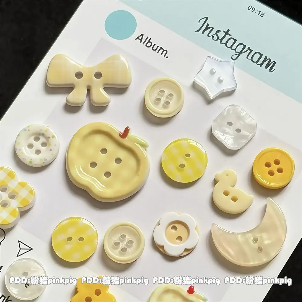 10 قطعة 7 ألوان أبل زر صغير حقيبة يد الديكور DIY بها بنفسك ملابس الطفل لطيف زر مختلط سوار إكسسوارات مجوهرات #4