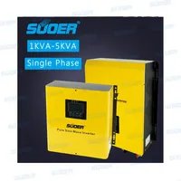 Suoer 1000w 12v Pure Sine Wave Inverters Low Frequency Solar Power Inverter With AC Charger Solar Inversor
