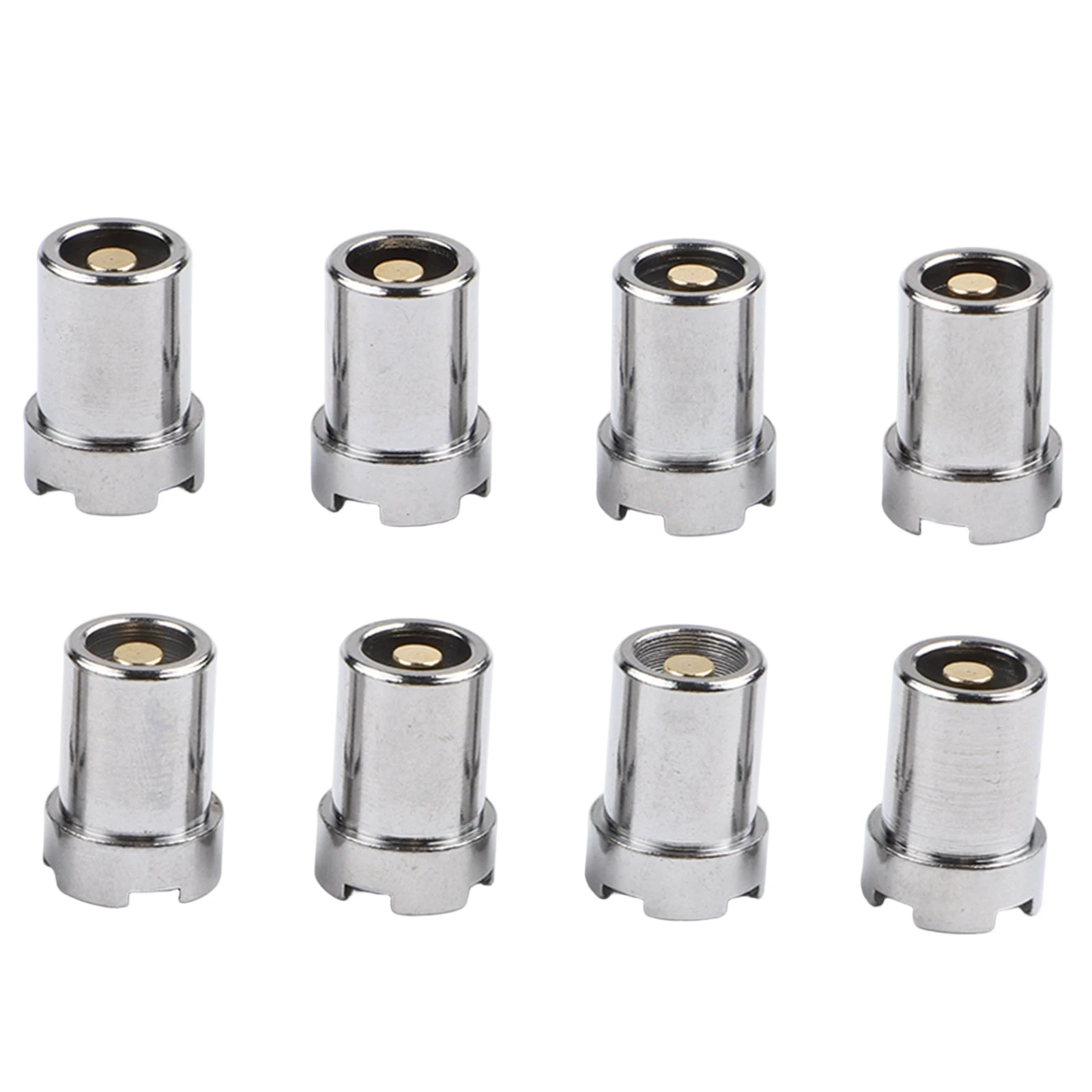 8pcs Magnetic 510 Thread Adapters Suitable for Repair Connectors Featuring Stainless Steel and Brass Core for Reliable Use