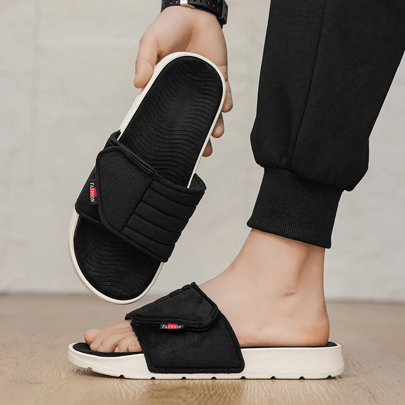 

winter slippers male men warm slippers suede indoor slippers shoes men flip flops men comfortable male flats casual shoes