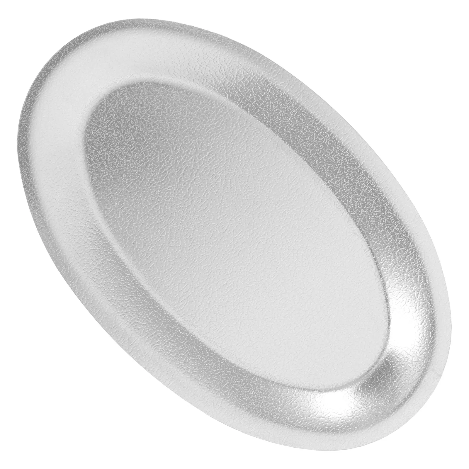 

Stainless Steel Steamer Platter Oval Shape Food Grade Safe Flat Bottom Portable Storage Tray Snack Plate Fish Steak Dinner