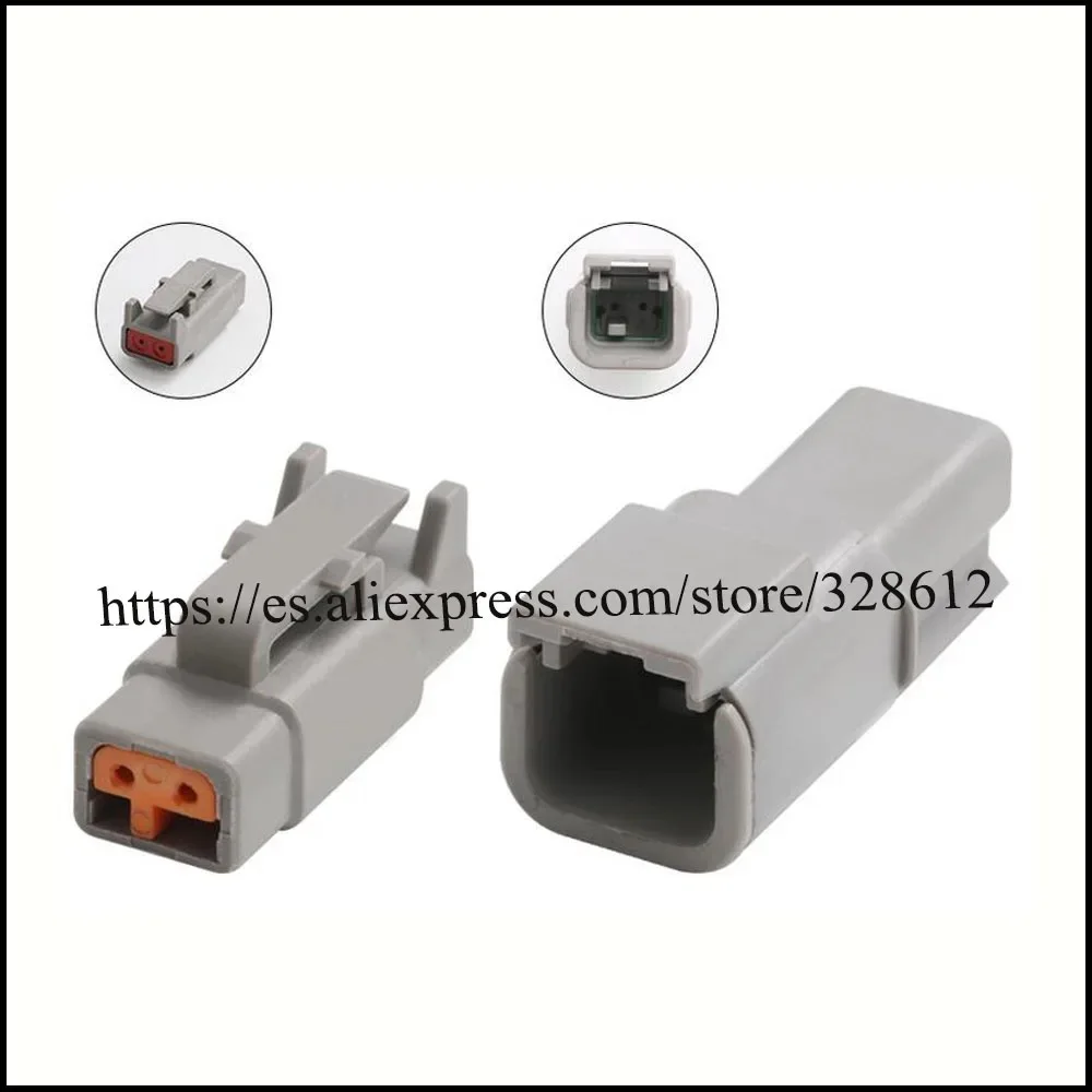 

200set DTM06-2S DTM06-2S-E007 automotive Waterproof connector 2 pin famale male cable Plug socket Includes terminal seal