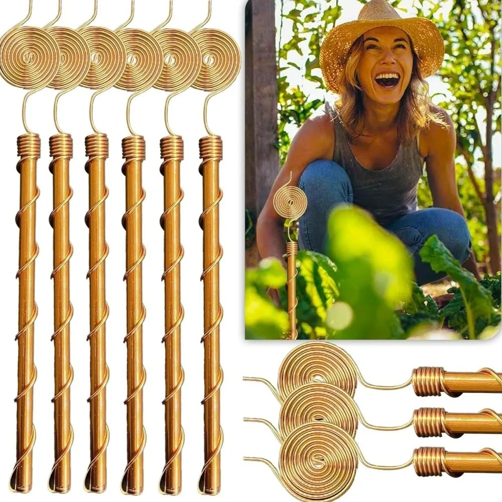 Spiral Coil Electroculture Plant Stakes Durable Flexible Copper Wire Coil Stakes Garden Stakes Plant Support Stakes