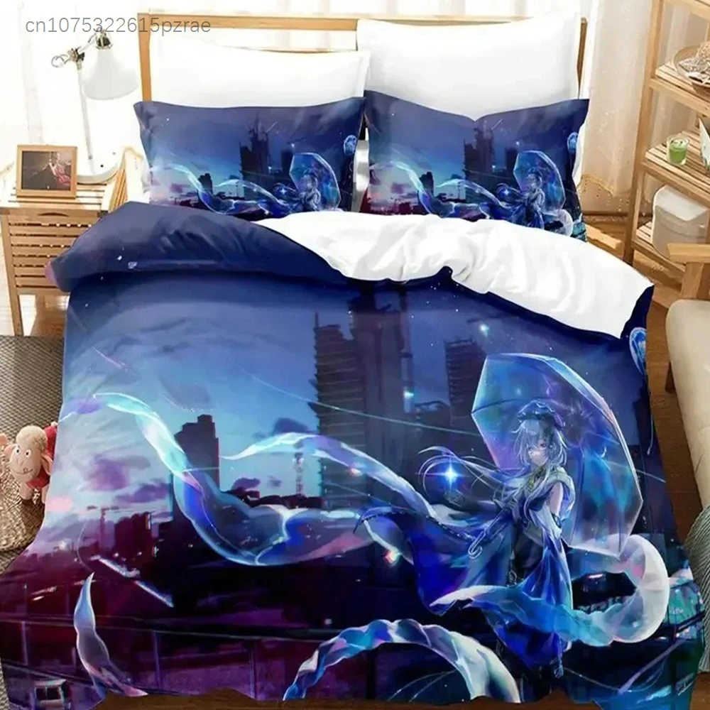 Kawaii Anime Arknights Bedding Set For Bedroom Soft Modern Bedspreads Comefortable Kids Duvet Cover Quilt Cover And Pillowcase