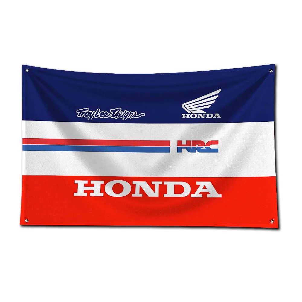 90X150CM For Honda HRC Racing Emblem Motorcycle Flag Polyester Printed Racing Banner Flag Club Bar Room Garage Decor Accessories view 5