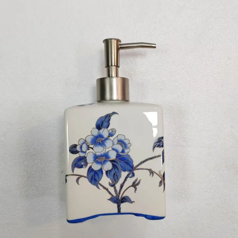 China-Chic Set di tazze per collutorio in ceramica blu e bianca Set di servizi igienici per la casa Set di tazze per spazzolino da denti per coppie, arredamento per il bagno