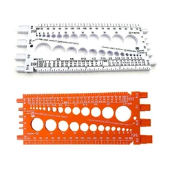 Bullone dado filettatura pollici e filettatura metrica Tester bulloni calibri misuratore di dimensioni metriche strumento di misurazione per vite bullone di misurazione 1 pz