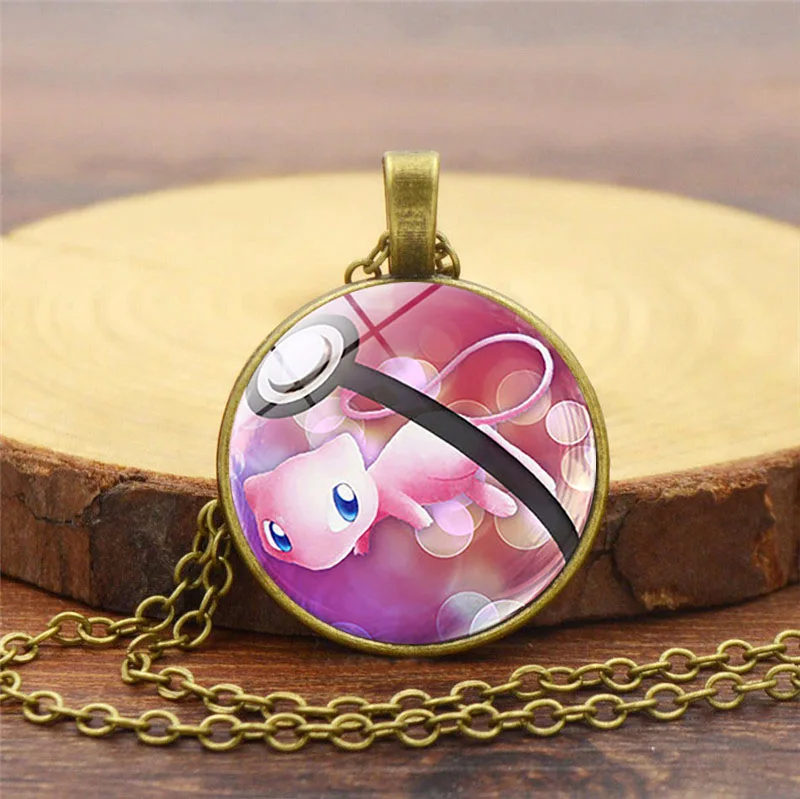 Anime Pokemon Pikachu Necklaces for Boys Girls Cartoon Figure Necklace Men Women Sweater Chain Kawaii Jewelry Children Gifts