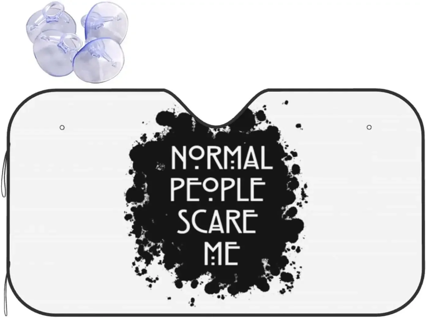 

Нормальные люди Scare Me Pattern Автомобильный солнцезащитный козырек на переднее окно Солнцезащитный козырек для большинства седанов SUV Блоки УФ-лучей Сохраняют автомобильное круто