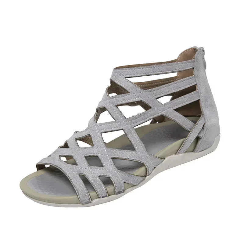 Summer 2025 Women Sandals Fashion Intersect Hollow Open Toe Woman Sandals Platform Rome Slippers Shoes Beach Plus Size Sandalias