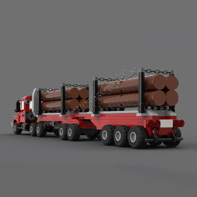 539 PCS Moc Building Blocks Grizzly Heavy Duty Logging Truck Technology Modular Bricks Model Gifts Christmas Toys Sets Assembly