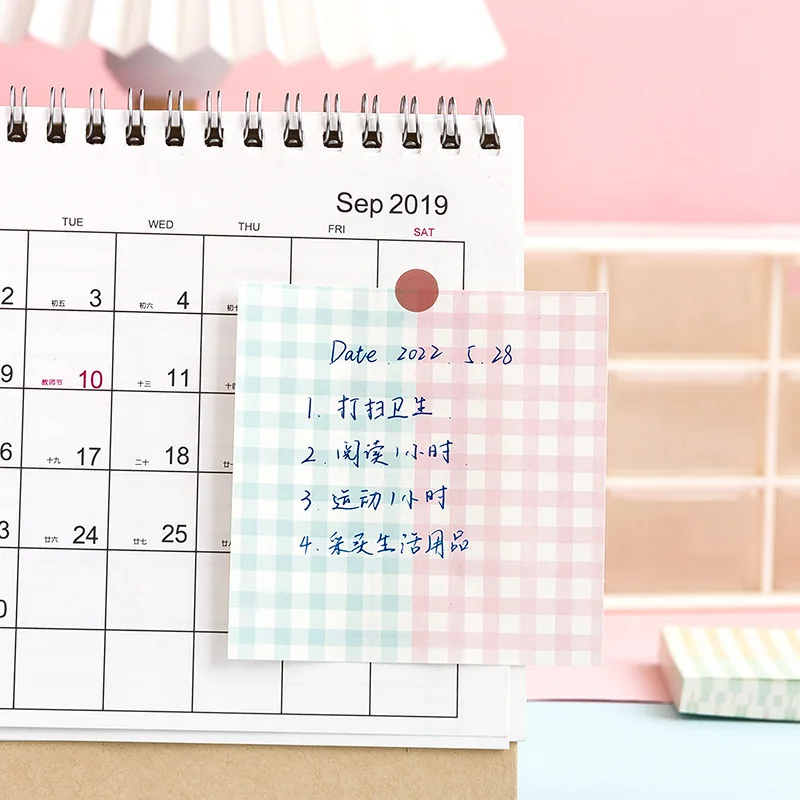 Grid Collage Memo Pad Decoration DIY Material Scrapbooking Message Schedule Notes Paper Notepad Cute Stationery School Supplies