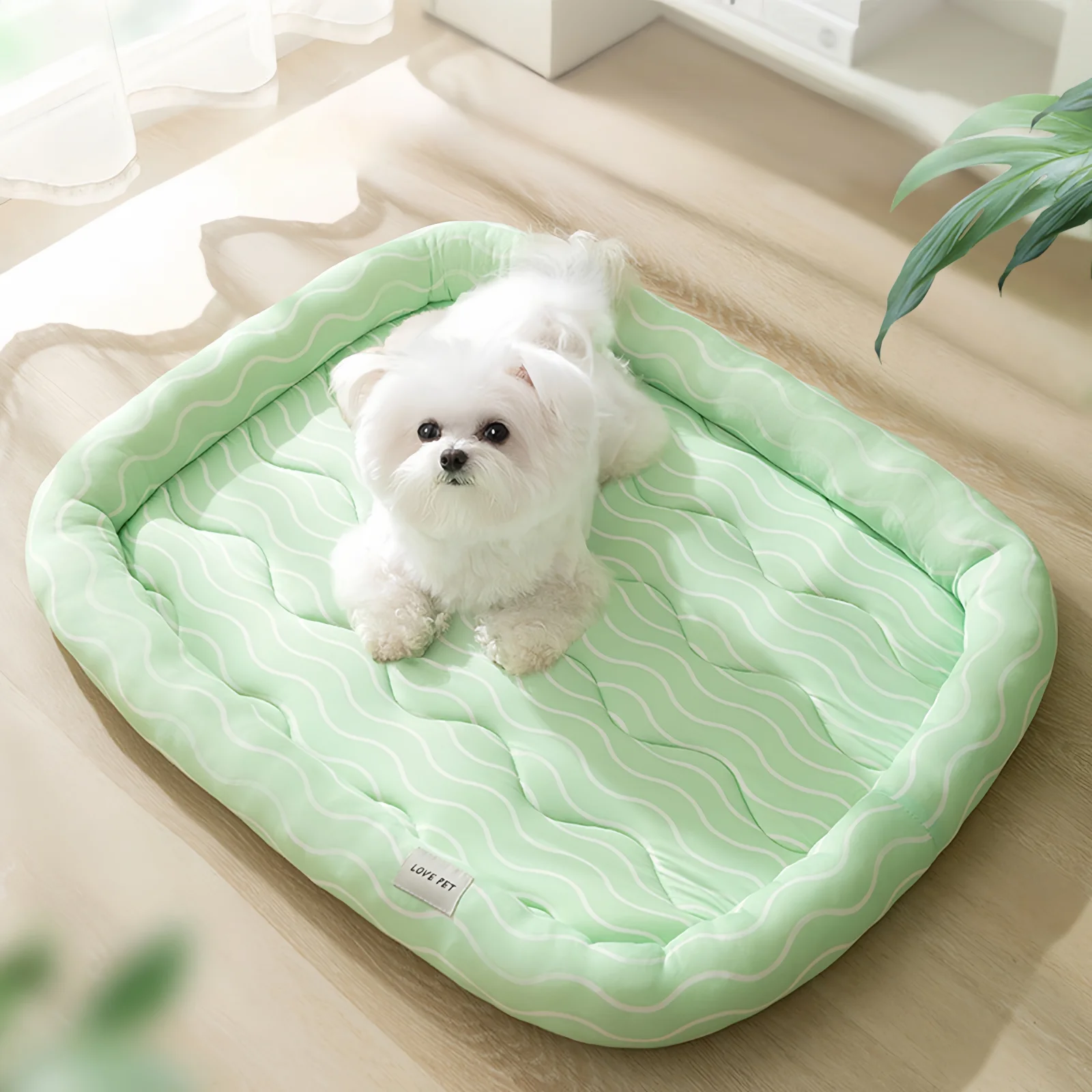 

Summer Dog Bed Cat Cushion Puppy Sleep Nest for Small Medium Large Dog Cat Ice Silk Cool Mat Pet Kennel Cooling Bed