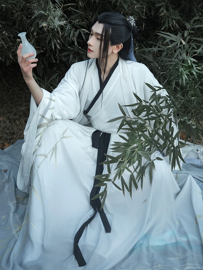 

Xia Ke Ancient costume horizontal collar waist long Wei and Jin Dynasty style daily Hanfu set, suitable for autumn