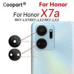 New Coopart Rear Back Camera Glass Lens For Honor X7a RKY-LX1 RKY-LX2 RKY-LX3 Replacement With Adhesive Sticker