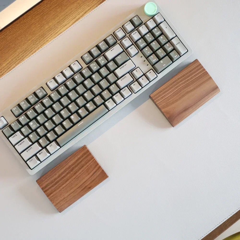 Walnut Wood Plam Rest Custom Solid Wood Palm Stress Mechanical Keyboard Wooden Wrist Rest Split Keyboard Office Game Accessories