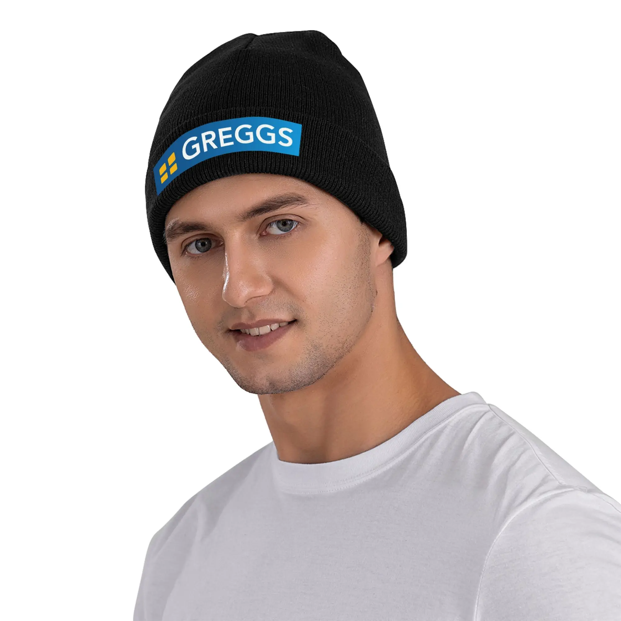 

Трендовые зимние шапки с логотипом Greggs Skullies, теплые осенние вязаные шапки, шапки для женщин и мужчин
