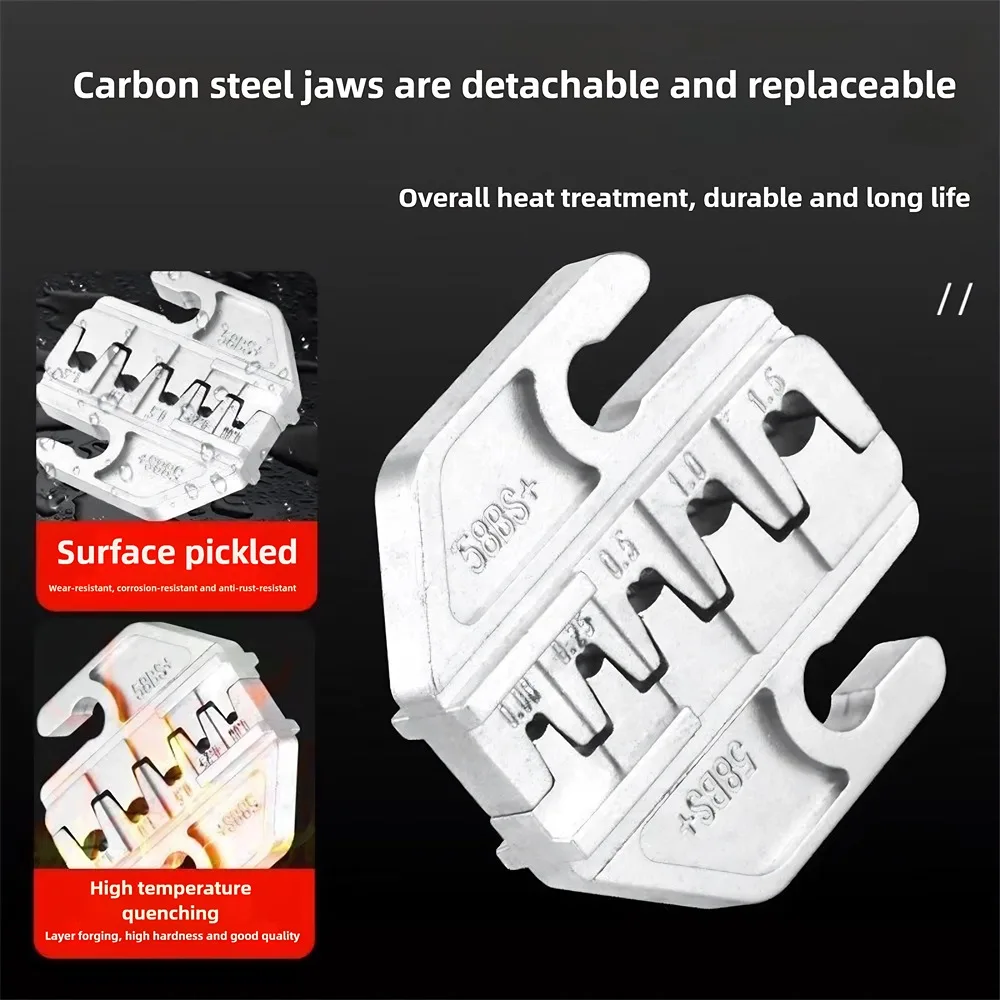 Pinza per crimpare terminali per auto SN-58B con un set di ganasce aggiuntivo per terminali a pressatura a freddo e pinze per utensili per l'inserimento del perno a molla