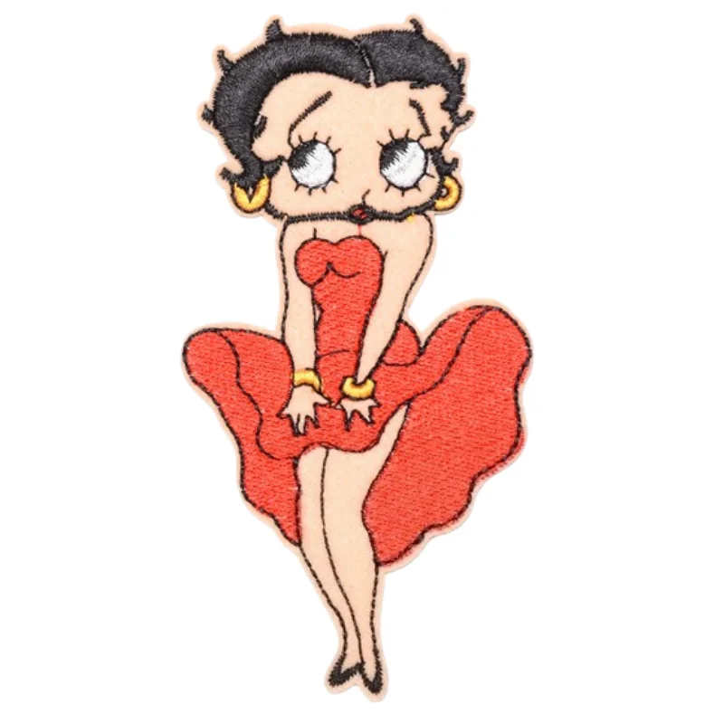 Betty Boop Patch High Color Value Anime Cartoon Character Print Men and Women Student Clothes Repair Embroidery Ironing Paste view 6