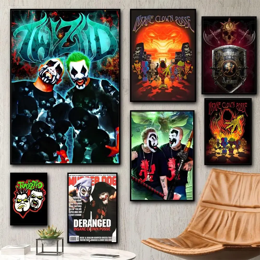 ملصق لوحة المهرج المجنون ICP: خالي من التجاعيد ومقاوم للماء ومتين لجميع المواقع لتزيين الحائط #1