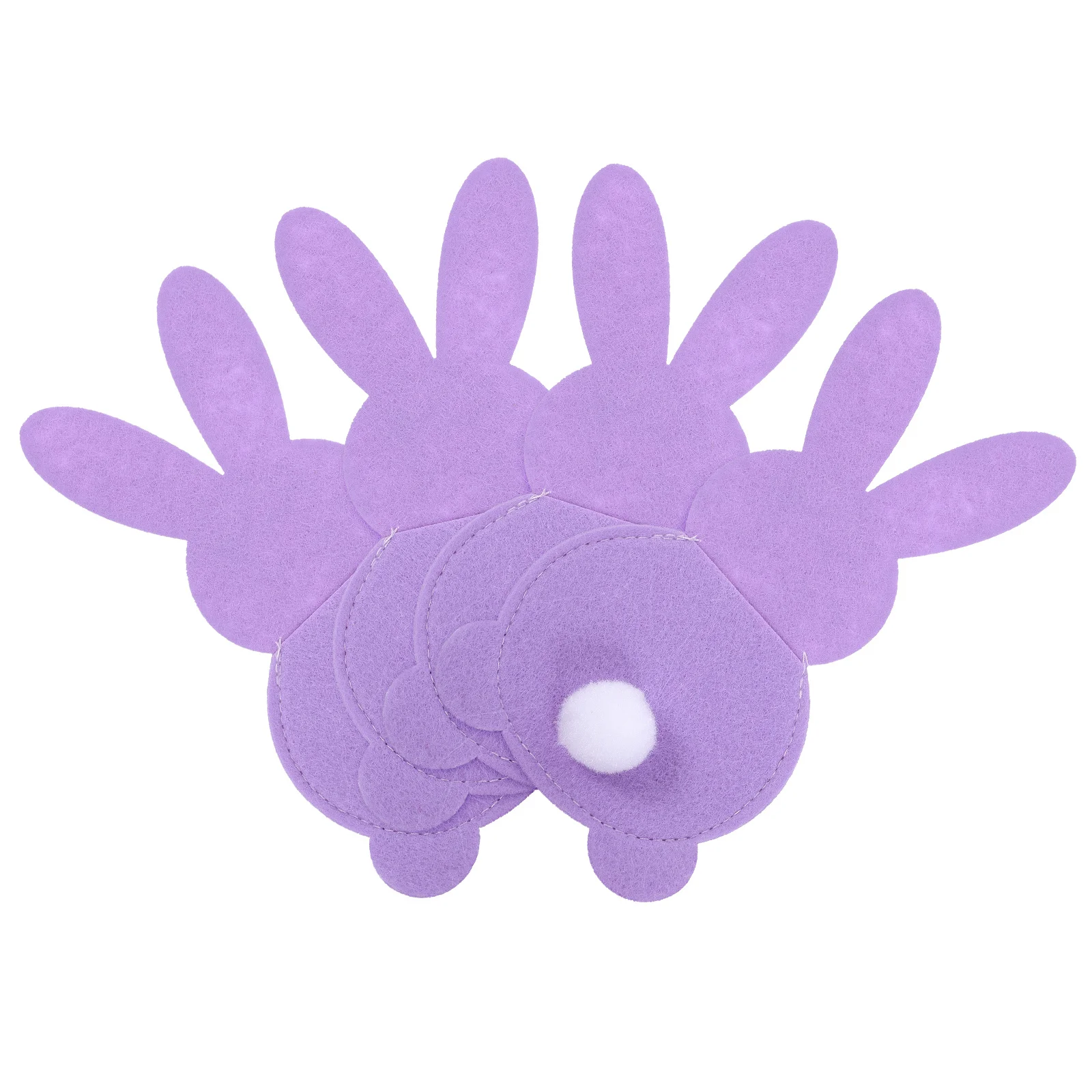 

4Pcs Rabbit Shape Cutlery Bags Easter Fork Cutter Pouch Cloth Tableware Holder Party Decoration Lovely Tableware Organizer