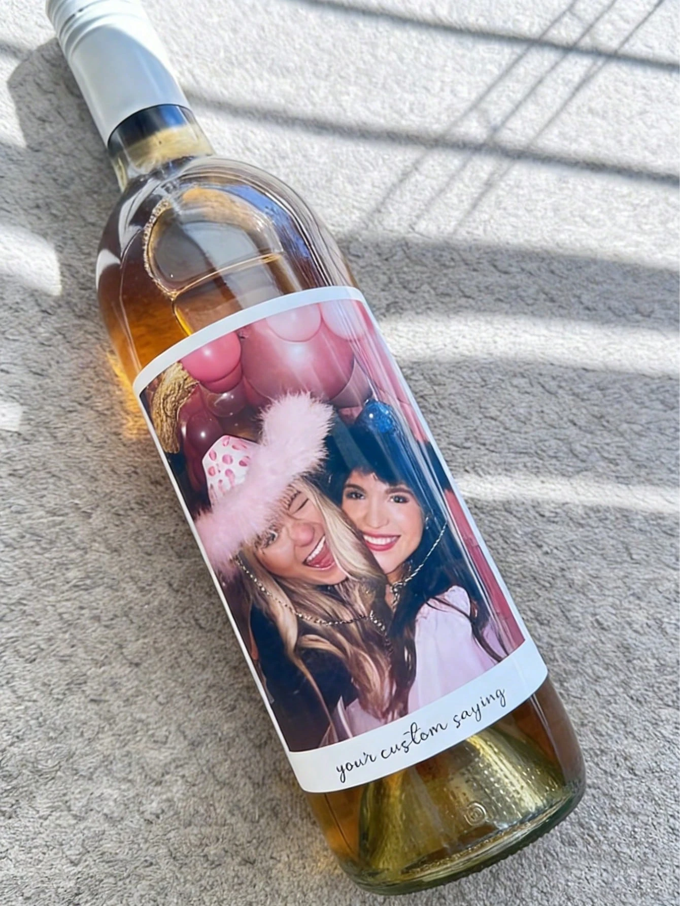 Personalisierte Foto-Text-Weinflaschenetiketten, Aufkleber, individuell gestaltet für Geburtstag, Verlobung, Hochzeitstag, Paargeschenke, DIY – Detail 3