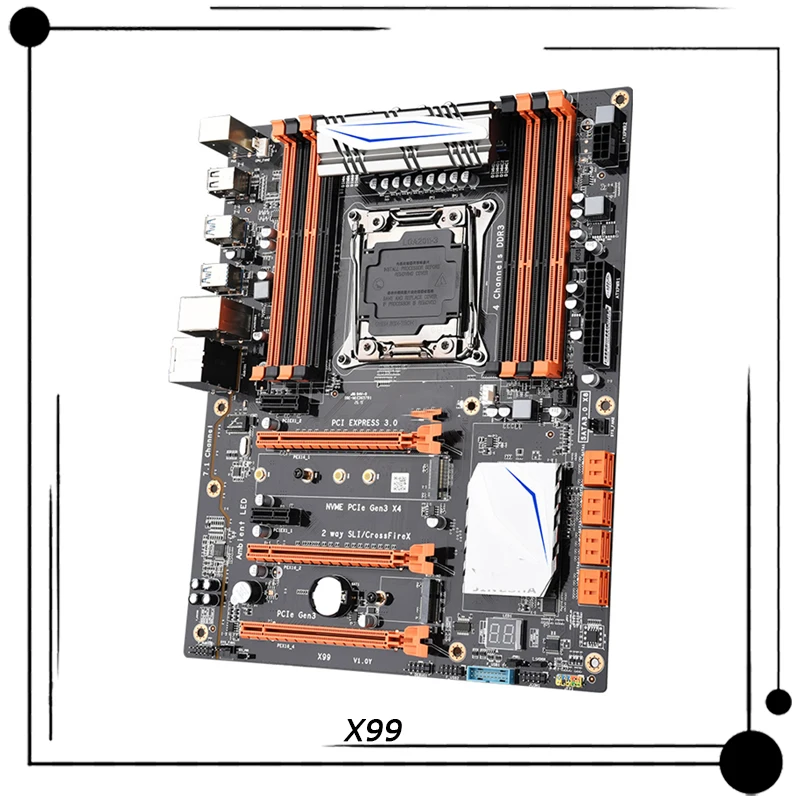 

X99 For Jingsha Computer Motherboard Game More Open Desktop LGA2011 Pin DDR3 Memory Xeon E5 2678V3 High Quality Fully Test