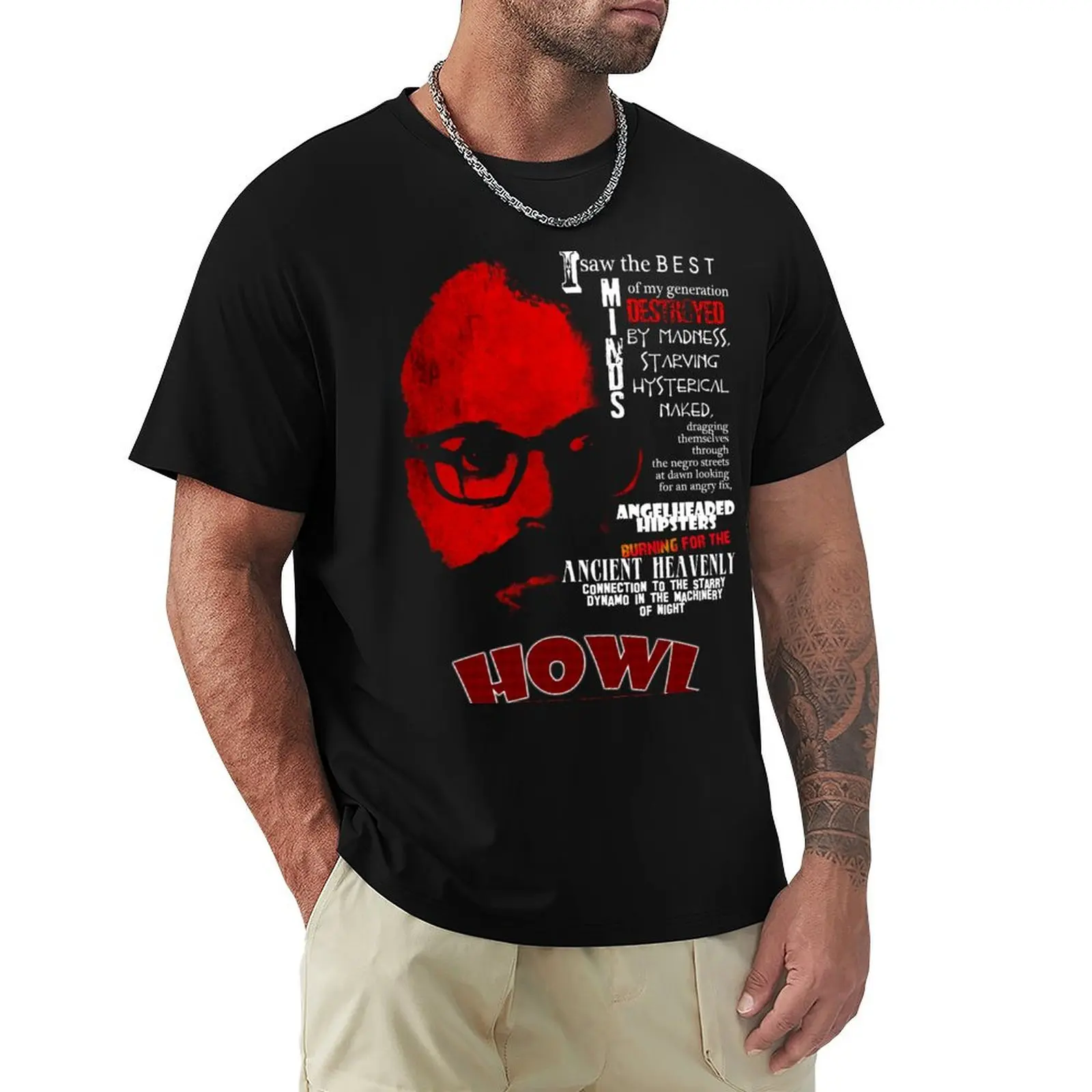 Allen Ginsberg Howl - Beat Poem Author T-Shirt Quick Dry Fishing T-Shirt