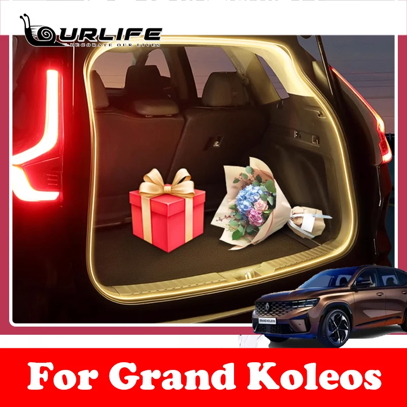 For Grand Koleos  Geely Monjaro KX11 2024 2025 Car Trunk Light Flexible Trunk Lighting Waterproof Interior Atmosphere Lamp