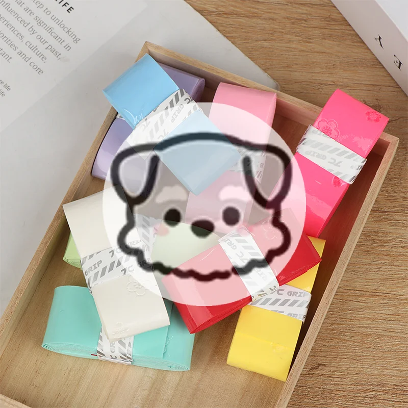 

1 шт. Нескользящая обмотка для ручки бадминтонной ракетки из полиуретана с принтом вишневого цвета, впитывающая пот, для обмотки рукоятки бадминтонной ракетки.