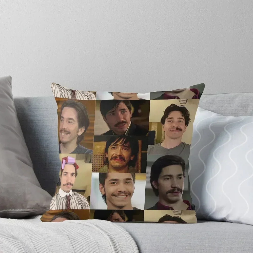 

justin long the moustache king Throw Pillow luxury decor pillow pillowcase New year Christmas Pillow Cases
