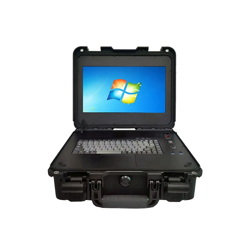 Portable waterproof and explosion-proof reinforcement portable industrial computer case remote control test box 15.6 inch screen