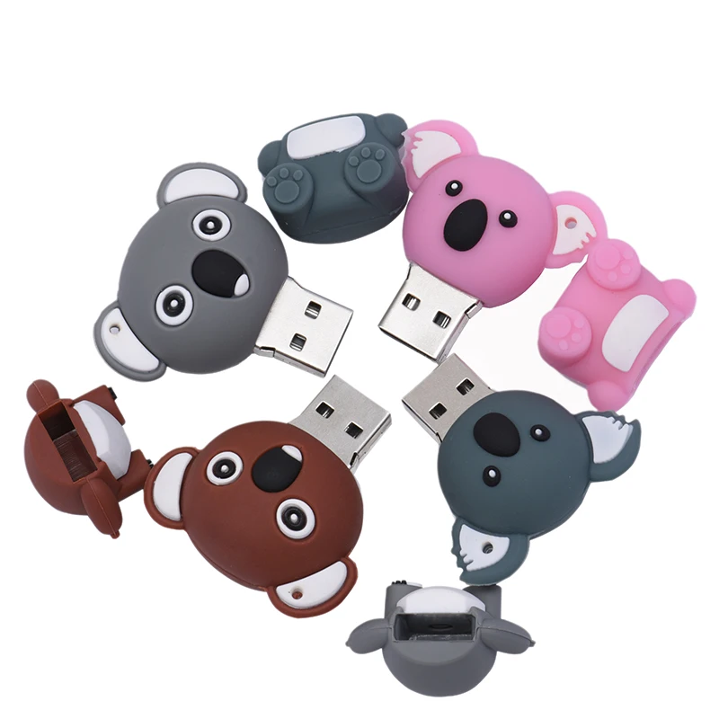 

Pendrive 128GB USB Flash Drive Cartoon Animal Pen Drive 64GB 100% True Capacity U disk Creative Birthday Gift External storage
