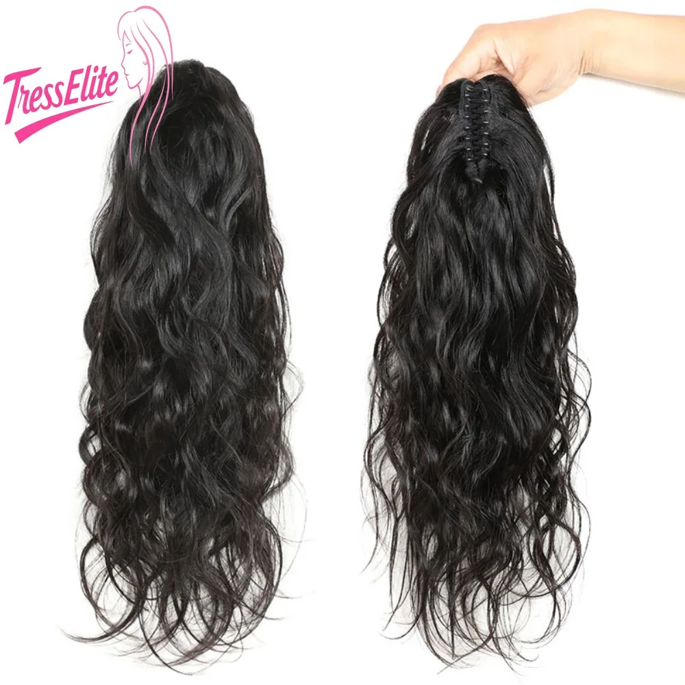 

Высококачественный парик из натуральных волос с хвостиком BodyWave и зажимом для царапин для хвоста, комфорт на весь день, натуральный цвет, бразильский девственный Реми
