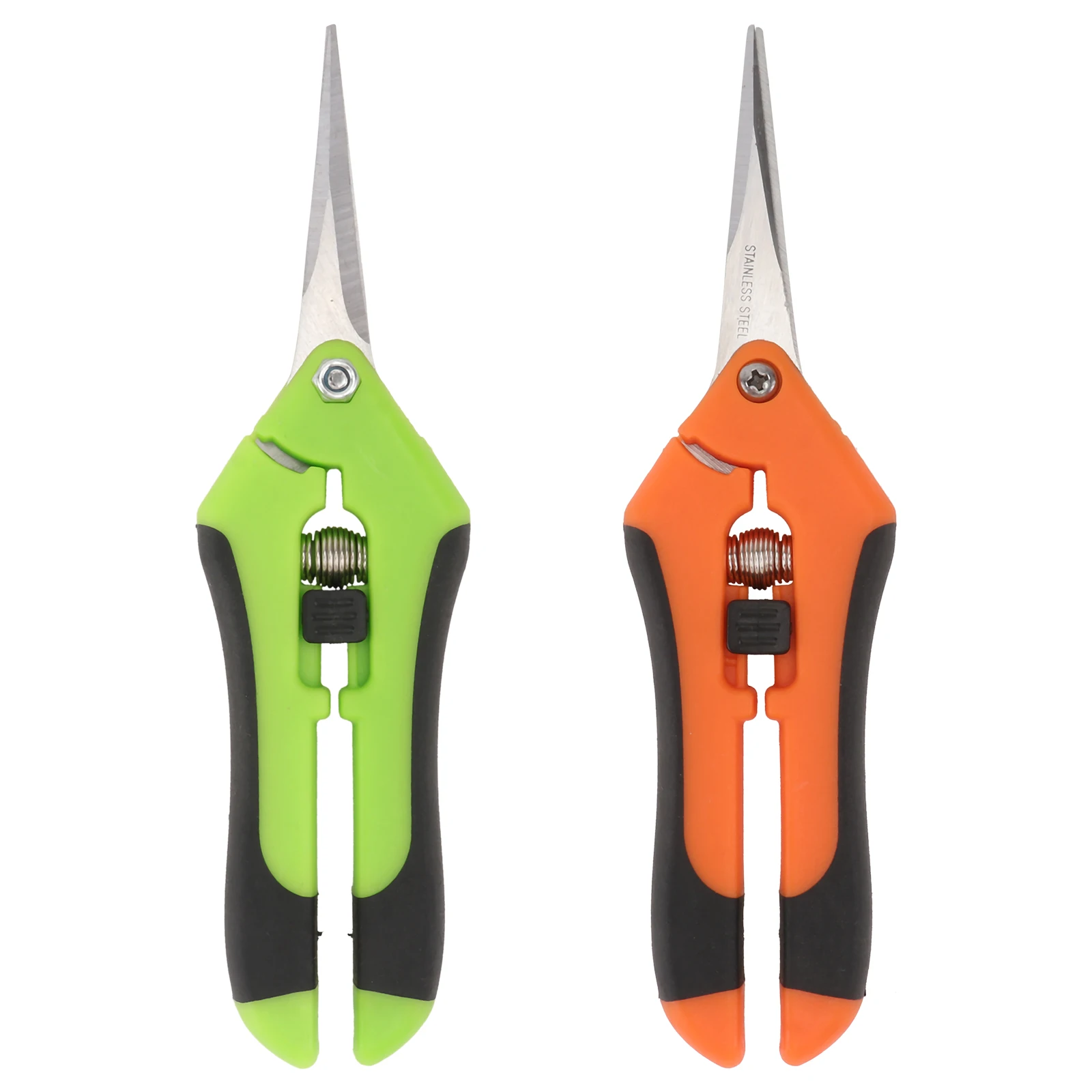 

2pcs Stainless Steel Gardening Pruning Shears Durable Garden Trimmers Ergonomic Non-Slip Handle Labor-Saving Pruners For Plants
