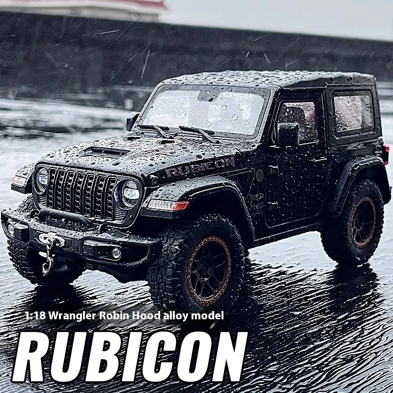 1:18 Jeep Wrangler Rubicon Diecast Metal Car with Sound & Light
