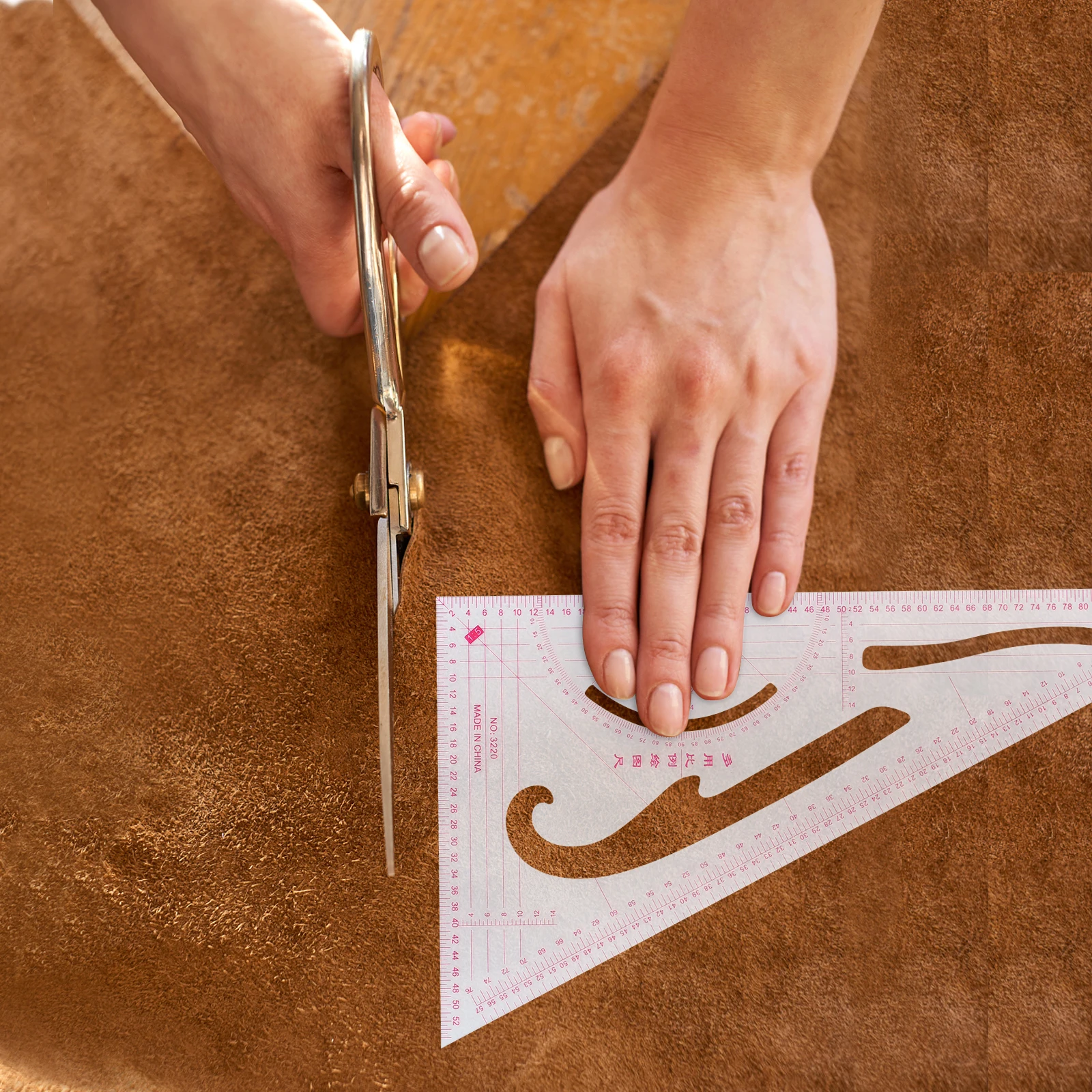 

1 set 1 Set Multi-Function Clothing Sample Cutting Ruler Premium Fabric Sewing Gauge Lightweight Tailor Craft Tool For Designers