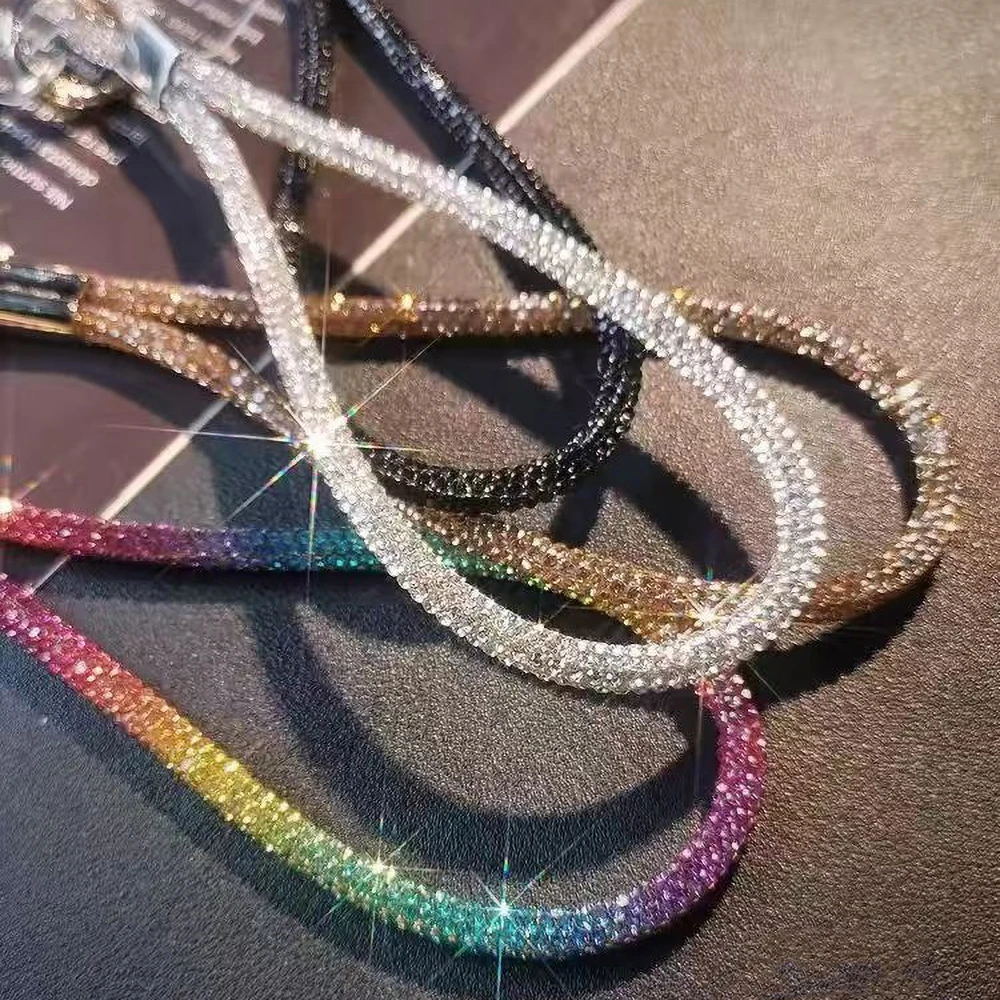 

New Mobile Phone Lanyard Wrist Chain Luxury Rhinestone Hanging Chain High-end Short Rhinestone-encrusted Bracelet Anti-lost