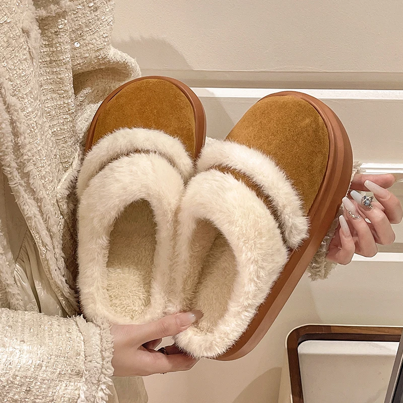 Flat Shoes Female Winter Woman Slipper Pantofle Slides Massage 2024 Flat Shoes Female Home Slippers Women's Winter Footwear Pant