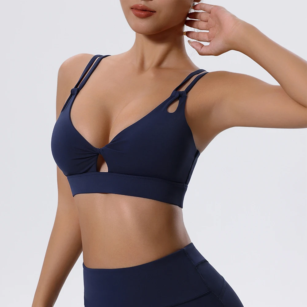 Women Cross Strap Sports Bra Brassiere Fitness Top Breathable Bras Yoga Runing Gym Crop Top Sport Bra Women Push Up Sport Bra