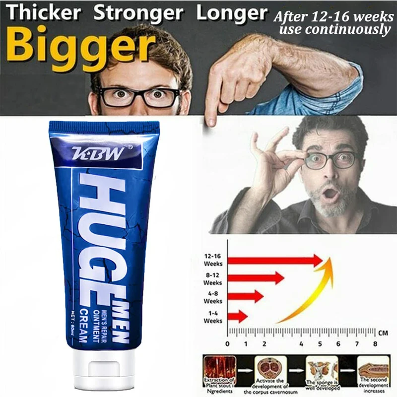 Male Penis Enlargement, Private Part Enlargement Cream, 60ml Extender Dick Cock Cream Thicker Longer Strong for Male