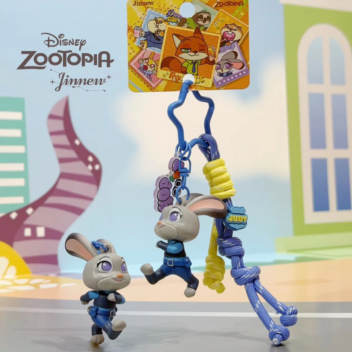 Disney Zootopia Judy Hopps Nick Wilde Clawhauser Flash Mr Big Plush Keychain Cute Cartoon Bag Charm