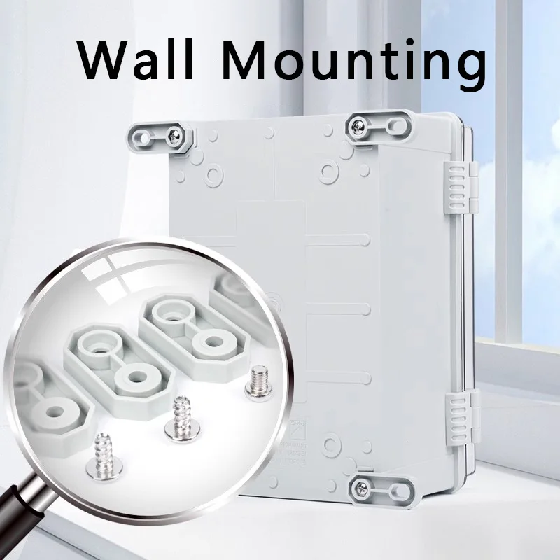 IP66 Plastic Transparent Gray Waterproof Enclosure Safe Box for Outdoor Electronic Projects Electrical Instrument Junction