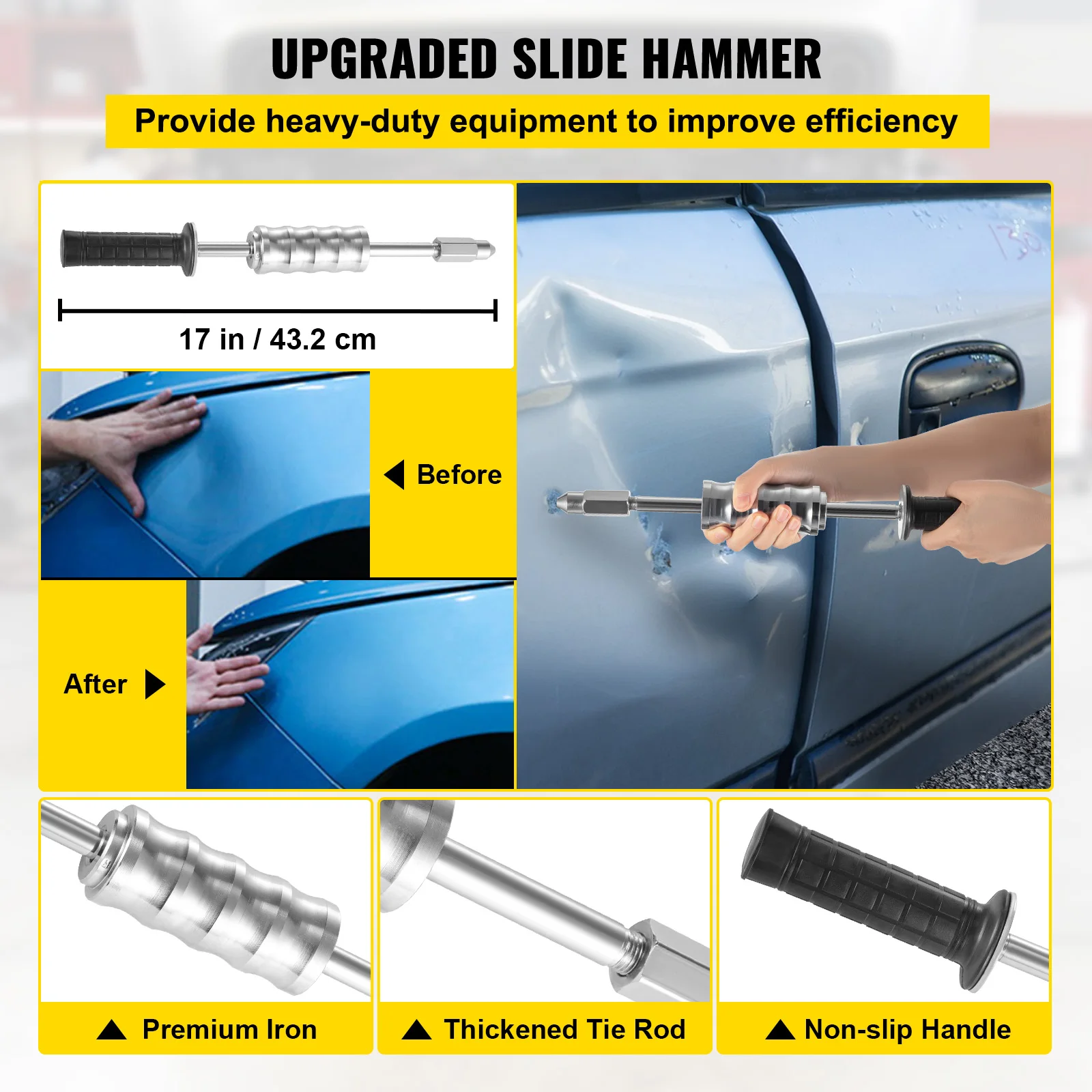 VEVOR Spot Welder Auto Body Stud Welder Machine 110V 800VA con Slide Hammer Stud Welding Starter Kit strumenti di riparazione per Auto