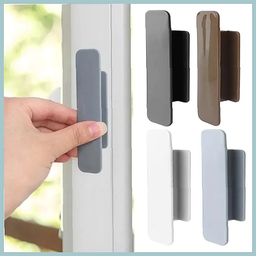 2Pcs Self-Adhesive Handles, No Drill Cabinet Pulls for Drawer Window Sliding Door Balcony